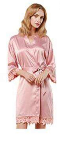 Womens Silky Satin Robe