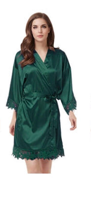 Womens Silky Satin Robe