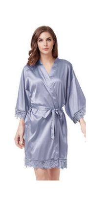 Womens Silky Satin Robe