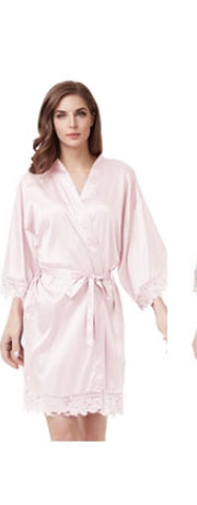 Womens Silky Satin Robe